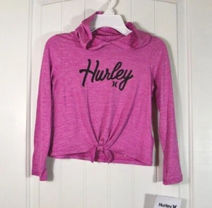 NWT KIDS GIRLS YOUTH HURLEY ACTIVE FUCHSIA ULTRA SOFT HOODIE TOP SZ 5, 6X - Picture 1 of 6