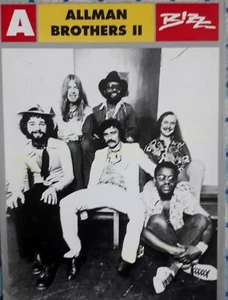 ALLMAN BROTHERS # 2 MINI CARD BRAZIL BIOGRAPHY DISCOGRAPHY NICE PICTURE RARE - Picture 1 of 2