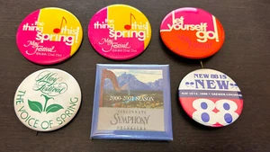 MAY FESTIVAL / SYMPHONY (Cincinnati) -- Lot of 6 Vintage Promotional Buttons - Picture 1 of 2