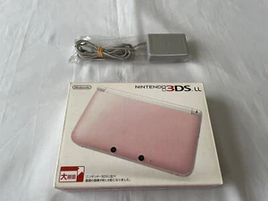 NINTENDO 3DS LL XL Game Console Stylus w/Box Pink White NTSC-J Tested #395 - Picture 1 of 9