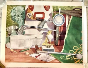 GOLF PRINT - "HOLE IN ONE" - Picture 1 of 9
