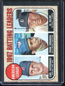 1968 Topps Baseball # 2 A.L. Batting Leaders (NM) "Centered" Near Mint - Picture 1 of 2