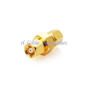 Gold-Pleated SMC male to SMC male plug (female pin) RF Coaxial Adapter Connector - Picture 1 of 4