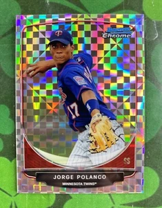 2013 Bowman Chrome Jorge Polanco Mini X-Fractor #/100 #293 Minnesota Twins - Picture 1 of 2