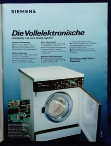 Siemens Waschmaschine, Vollelektronisch, originale Werbung aus 1982 - Picture 1 of 1