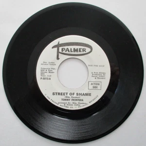 Tommy Frontera, "Street of Shame"/"Merry-Go-Round",  Promo 7" vinyl,  Palmer '66 - Picture 1 of 2