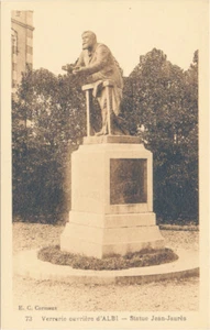73 Verrerie ouvrière d’ALBI Statue Jean Jaurès,bas relief,E.C.CARMAUX(81000003) - Picture 1 of 2