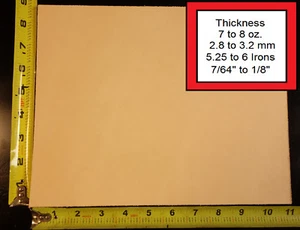 11" x 8.5" Vegetable Tanned Cowhide 7 to 8 oz. Tooling Leather Piece, 1st. Qlty - Picture 1 of 7