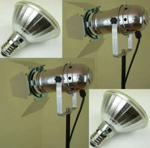 2x PAR 30 Spot Scheinwerfer PROFI Silber, 11 W LED Leuchtmittel, Flügelbegrenzer - Bild 1 von 13