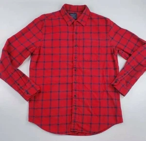  American Eagle Outfitters Flannel Button Up Shirt Mens Size Medium  Red - Picture 1 of 9