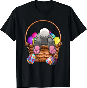 Easter Bunny Basket Eggs T-Shirt Women Men Kids Gift t shirt - Picture 1 of 4