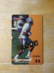 Terry Glenn $5 Phone Card Unscratched MINT 1997 #65 out of #104
