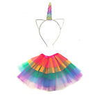 Unicorn Metallic Headband & Rainbow Tutu Pride Fancy Dress Hen Party Costume