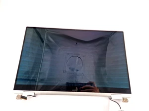 Samsung NP950QDB LCD Display Bildschirm Baugruppe mit Scharnieren und Kabeln Silber - Bild 1 von 12