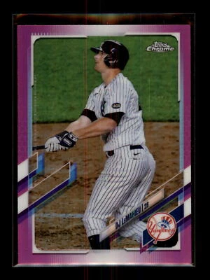 2021 Topps Chrome Pink Refractor #105 DJ LeMahieu New York Yankees - Image 1 of 2