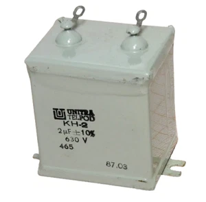 Capacitor 2uF 630V oil, hermetic UNITRA TELPOD NOS - Zdjęcie 1 z 10