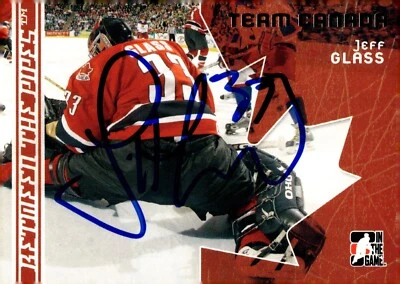 Jeff Glass - Signed 2007 In The Game Between The Pipes Team Canada Card #123 - Image 1 of 2