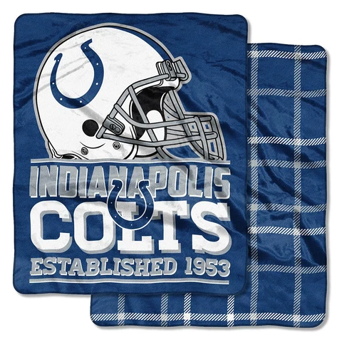 NFL Double Sided Plush Cloud Throw 60"x70" Super Silky Soft INDIANAPOLIS COLTS Cover