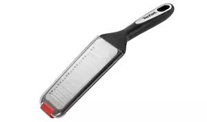 Tefal Flache Hand Küchenreibe (Schwarz Rot Edelstahl Aufhängbar K2070714) NEU - Bild 1 von 2
