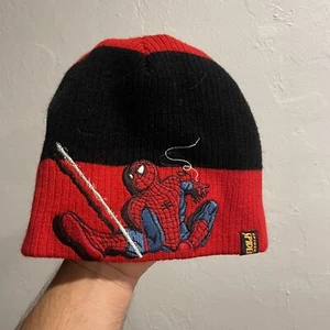 Spider Man schwarz bestickt Beanie Wintermütze Einheitsgröße Acryl Spiderman Marvel - Bild 1 von 3