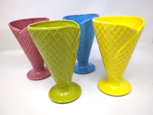 Godinger Co Home Essentials Waffle Ice Cream Cone Dishes - Set Of 4 - Picture 1 of 4