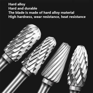 1-2pcs Carbide Tungsten Steel Grinding Head Rotary File Drill Bits Single/Double - Picture 1 of 10