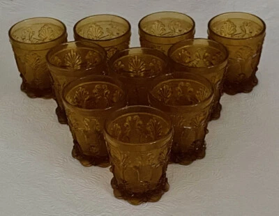 10 tazas de cristal Saint Louis encaje sílex copa gótica ámbar antiguo LEER Foto 1 de 4