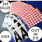 210 X 3D 4D Gel Number Plates Letters With 3M Backing Resin Digits
