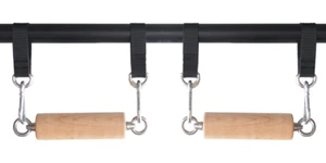 Klimmzugstange hängend Übung Handgriff Ballgriffe Karabiner Fitnessstudio Befestigung - Bild 1 von 16