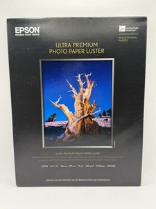 Epson 8.5x11 50 Sheets Ultra Premium Photo (Luster) Inkjet Paper - Afbeelding 1 van 1