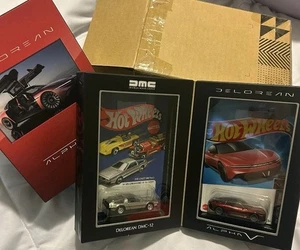 Mattel Creations Hot Wheels RLC DeLorean DMC-12 & Alpha5 Collector Set - Picture 1 of 4