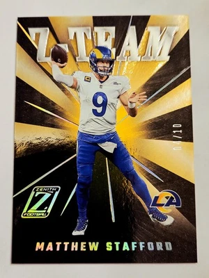 2022 Matthew Stafford SSP/10! Panini Zenith NFL Z-Team GOLD Prizm RAMS 🐏 QUASE PERFEITO/PERFEITO - Imagem 1 de 3