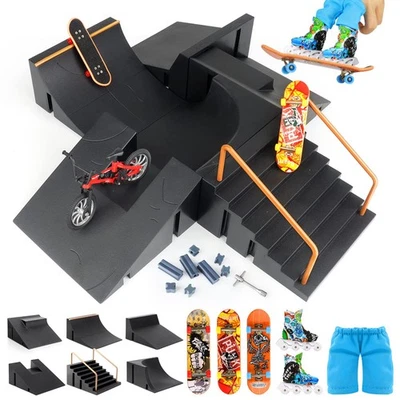 Finger Skateboard und Rampe Zubehör Set Fingerboard Skate Park Spielzeug Set ... - Bild 1 von 4