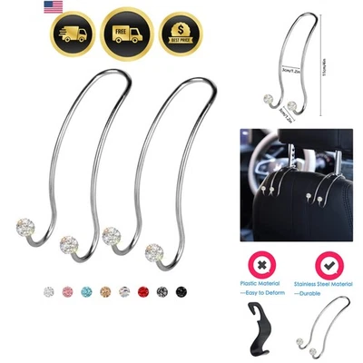 Car Headrest Hooks Hangers Organizer Storage SUV Truck Vehicle 2 Pack - Image 1 of 4