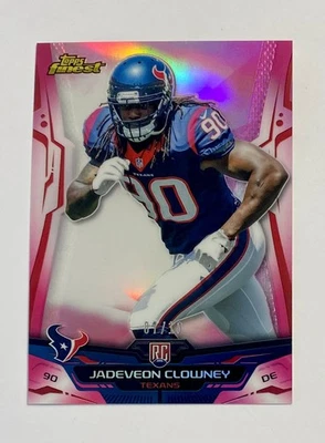 2014 Topps Finest Jadeveon Clowney #150 Pink Refractor RC 07/10 SSP - Image 1 of 2