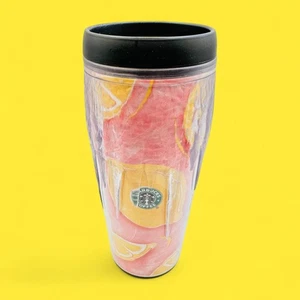 Vintage Starbucks Barista Summer Travel Tumbler 2002 – Rare Orange Pink - Picture 1 of 9