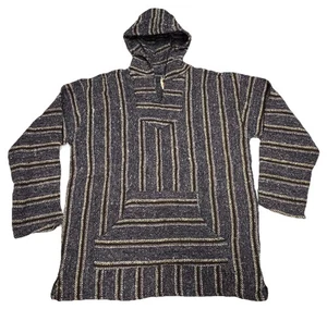 Frank’s Textiles Baja Hoodie XXL Mexican Jerga Pullover gestreift Poncho - Bild 1 von 7