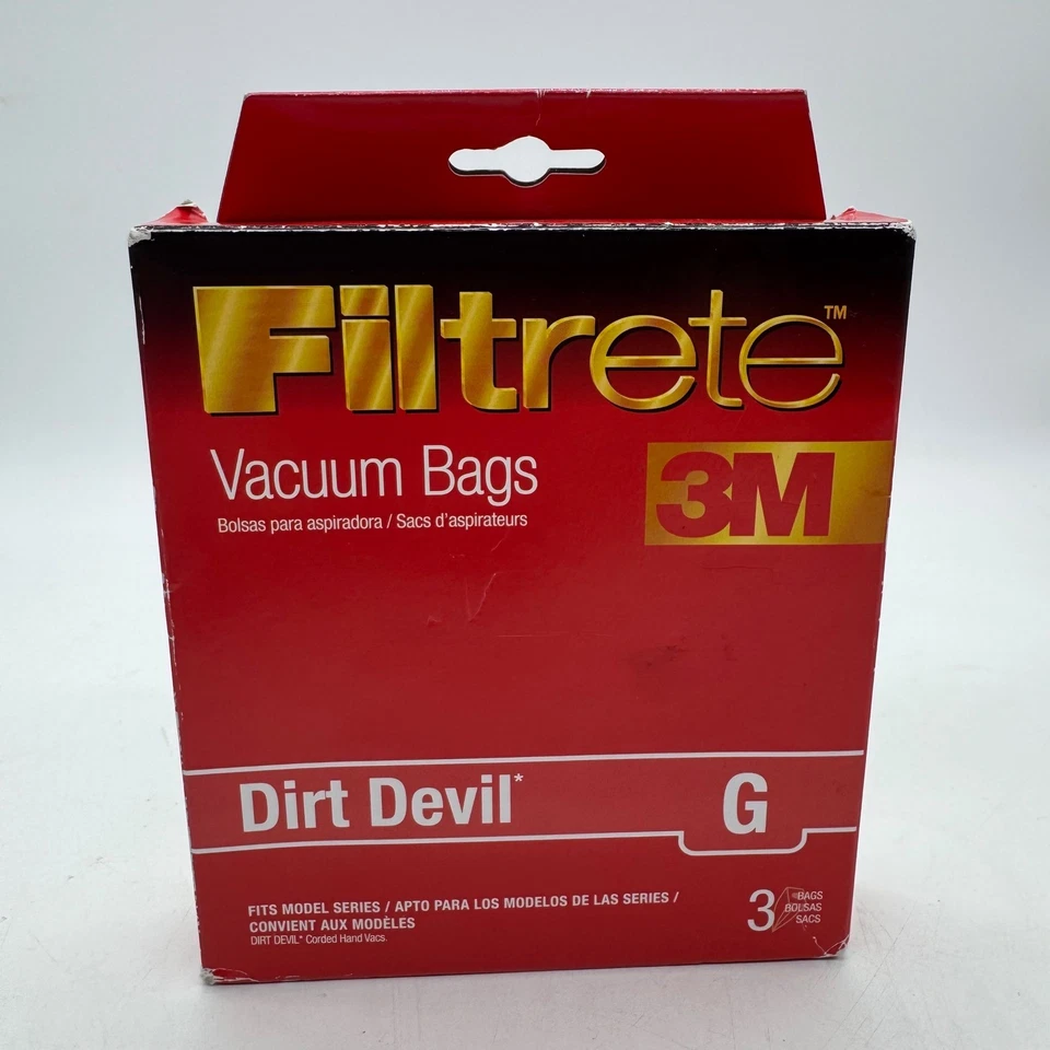 Filtrete 3M Dirt Devil G Vacuum Bags Bolsas Aspiradora 65704 Corded Hand Vacs - Image 1 of 4