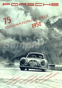PÓSTER VINTAGE PORSCHE 75 INTERNATIONAL SIEGE AUTOMOVIL RACING A4 IMPRESIÓN - Imagen 1 de 1