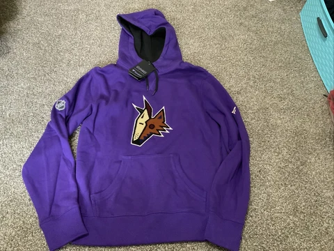 Phoenix Coyotes Fanatics Authentic Pro Purple Hoodie Men’s Size: Medium NWT Cover