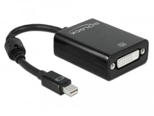 Delock Adapter mini DisplayPort 1.1 Stecker DVI Buchse Passiv schwarz - Bild 1 von 2