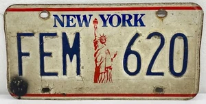 Vintage New York License Plate Statue of Liberty FEM620 Auto Tag EXPIRATION 1980 - Picture 1 of 8