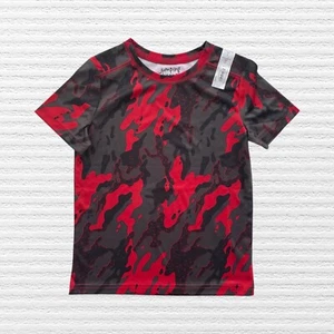 New Jumping Beans Boys Activewear Tee Shirt Red Camo Short Sleeve Size 5 - Picture 1 of 11