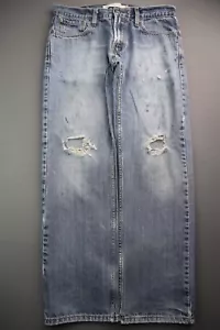 Vintage Men 2008 Levi's 514 Jeans Slim Straight Distressed Sz 33x30 (Msr 32x28) - Picture 1 of 11