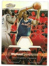 2002-03 TOPPS FINEST MICHAEL OLOWOKANDI CLIPPERS JERSEY REFRACTOR #83/250