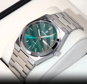 Luxury Mens Calendar Watches Stainless Steel Quartz Watch Waterproof Luminous UK - Picture 1 of 18