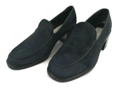 BANDOLINO Alden Women's Pumps Shoes Casual Block Heel Blue Suede Leather Brazil - Image 1 of 4