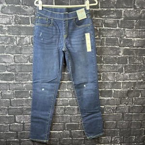 Cat & Jack Girls 18 Mid-Rise Pull-on Jeggings Pant Denim Distressed Stretch - Picture 1 of 6
