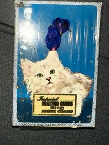 Vintage Whitman Imperial weiße Katze kunststoffbeschichtete Spielkarten versiegelt - Bild 1 von 2