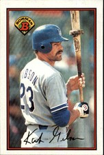 1989 Bowman Baseball Card #351 Kirk Gibson